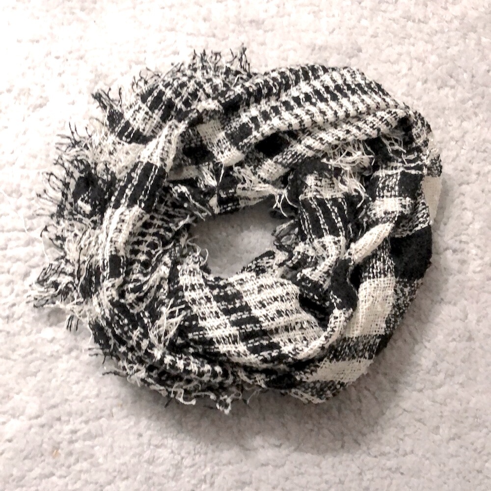 Plaid infinity scarf